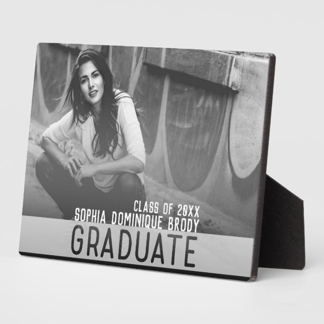 GRADUATE Banner Geschenk des Abschlusses Foto Plaq Fotoplatte (Seite)