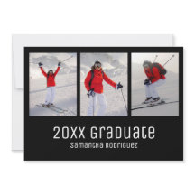 Graduate Black 3 Foto Graduation Party 2025
