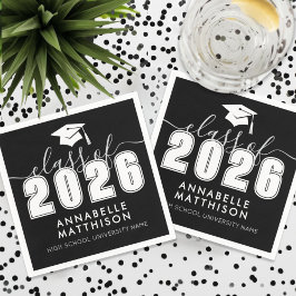 Graduate Black Graduation Serviette