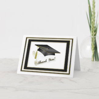 Graduate Black Vielen Dank Dankeskarte