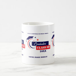 Graduate Blue White Abschluss Classic Kaffeetasse