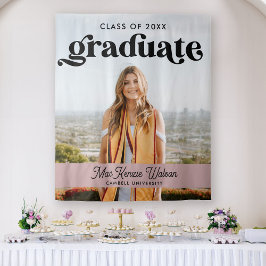 Graduate Boho Chic Trendy Class of 2025 Abschluss Wandteppich