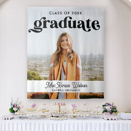 Graduate Boho Chic Trendy Class of 2025 Abschluss Wandteppich