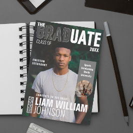 Graduate Bold Custom Grad Foto Magazine Cover Ankündigung