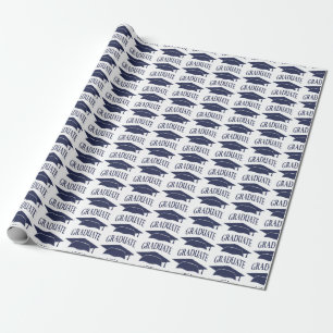 Graduate Cap Blue Geschenkpapier