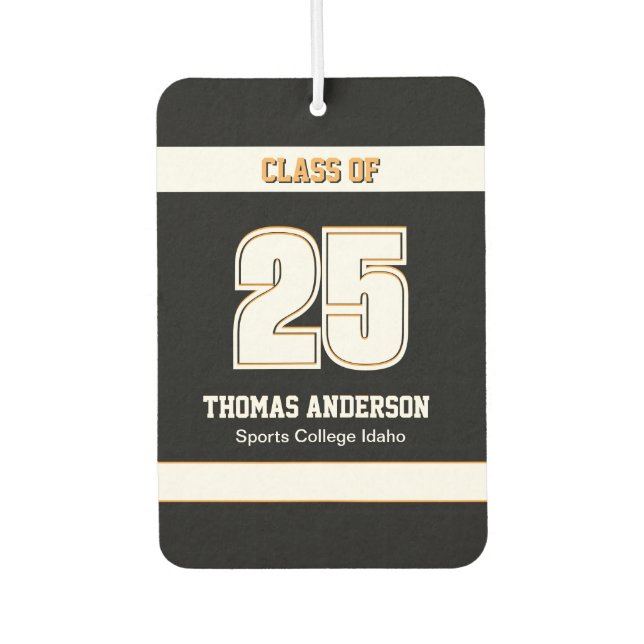 Graduate car Freshener, Grad, sport, Black, Boys Autolufterfrischer (Vorderseite)