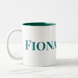 Graduate "Class" Celebration Green & White Zweifarbige Tasse