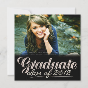 Graduate Class of 2012 Modern White Invite Einladung