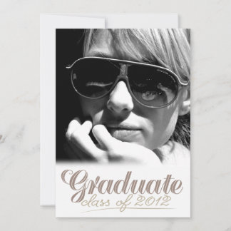 Graduate Class of 2012 Modern White Invite Einladung
