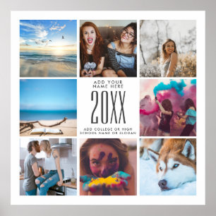 Graduate Class of 2022 Custom 8 Foto Collage Poster