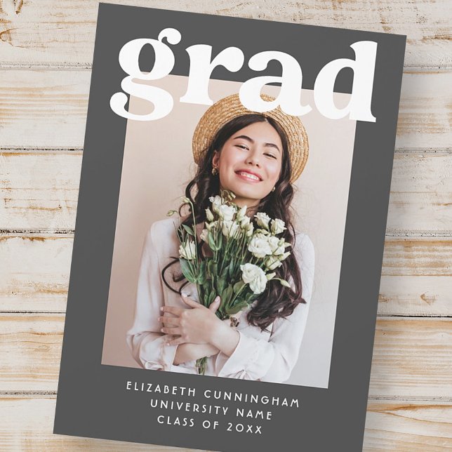 Graduate Class of 20XX Moderner Foto Abschluss Magnetkarte (Von Creator hochgeladen)