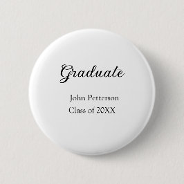 Graduate Class of 20XX simple minimale Abschluss m Button