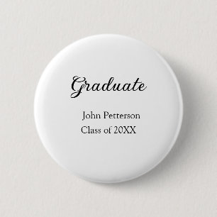Graduate Class of 20XX simple minimale Abschluss m Button