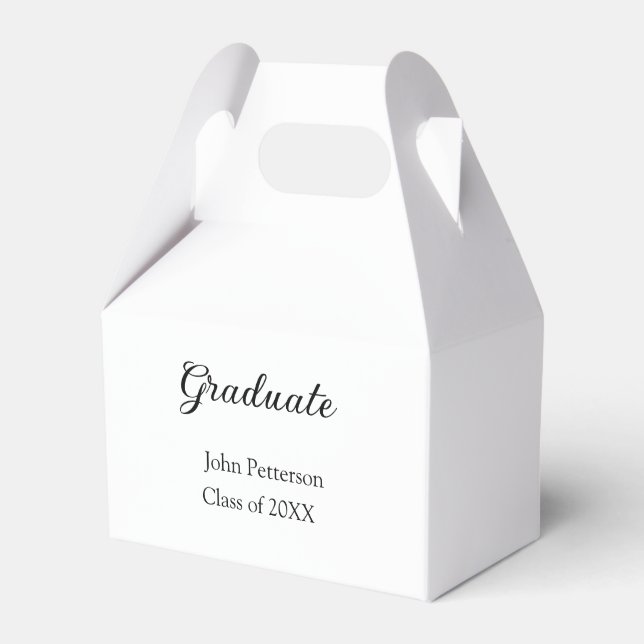 Graduate Class of 20XX simple minimale Abschluss m Geschenkschachtel (Vorderseite)
