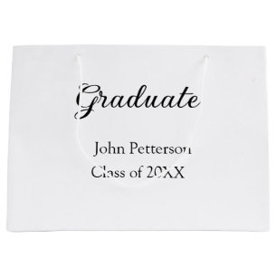 Graduate Class of 20XX simple minimale Abschluss m Große Geschenktüte