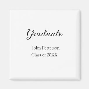 Graduate Class of 20XX simple minimale Abschluss m Magnet