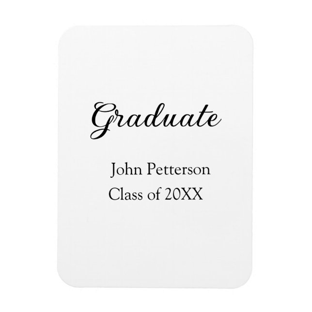 Graduate Class of 20XX simple minimale Abschluss m Magnet (Vertikal)