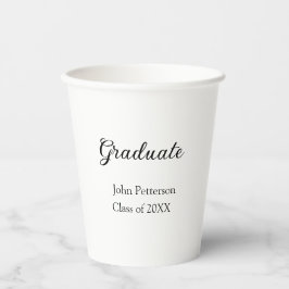 Graduate Class of 20XX simple minimale Abschluss m Pappbecher