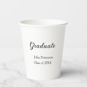 Graduate Class of 20XX simple minimale Abschluss m Pappbecher
