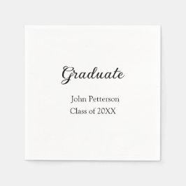 Graduate Class of 20XX simple minimale Abschluss m Serviette