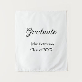 Graduate Class of 20XX simple minimale Abschluss m Wandteppich
