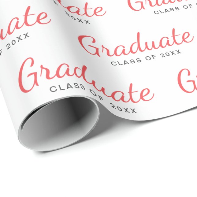 Graduate Class of Simple Modern Abschluss Geschenkpapier (Rolleneckpunkt)