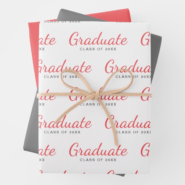Graduate Class of Simple Modern Abschluss Geschenkpapier Set (Beispiel)