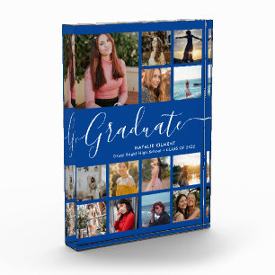 Graduate Collage Abschluss Blue Foto Block