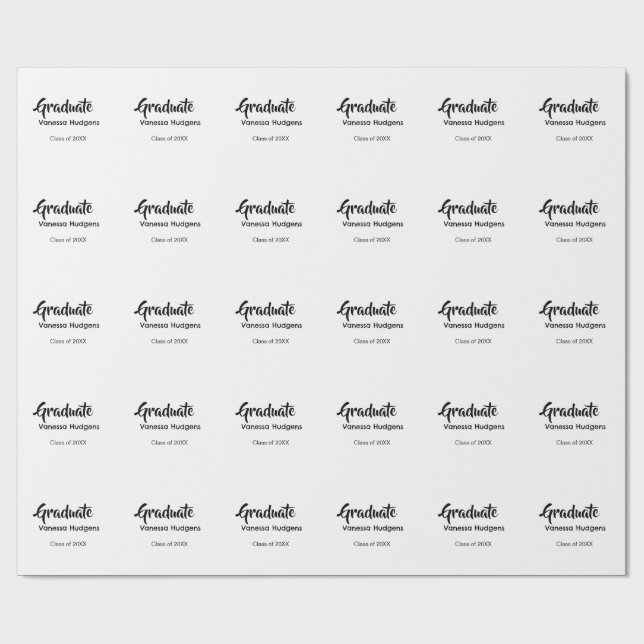 Graduate congratulations name date year class univ geschenkpapier (Flach)
