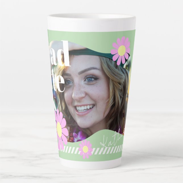 Graduate Daisy Foto Green Milchtasse (Vorderseite)