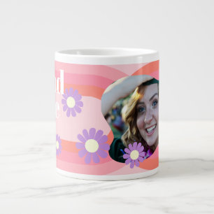 Graduate Daisy Foto Peach Jumbo-Tasse