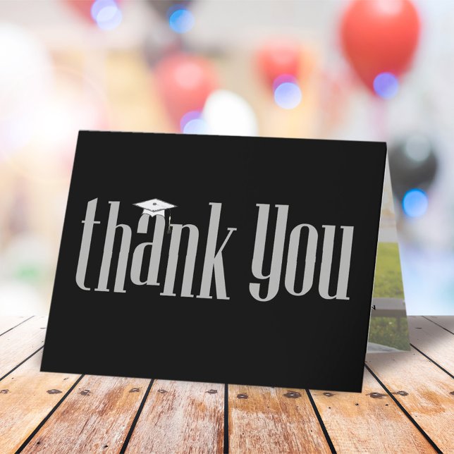 Graduate danke Ihnen Moderne Foto Schwarze Typogra (Von Creator hochgeladen)