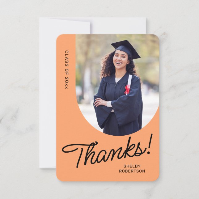 Graduate Dankeschön Arch Foto Dankeskarte (Vorderseite)