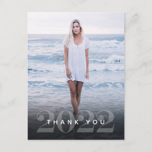 Graduate Elegance Vielen Dank Postkarte