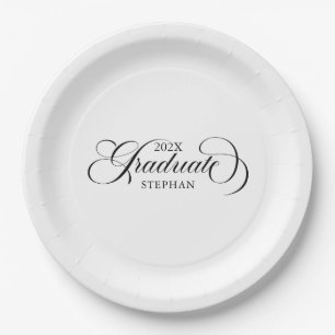 Graduate Elegant Black Script Typografy Pappteller