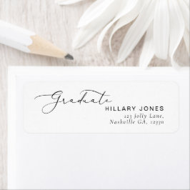 Graduate Elegant Calligrafy Rücksendeadresse