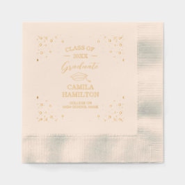 Graduate Elegant Gold Confetti Servietten Mit Folie