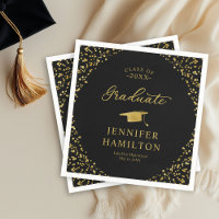 Graduate Elegante Gold Black Abschluss