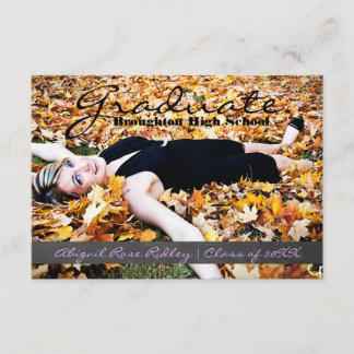 Graduate Foto - 3x5 Chalkboard Streifen Einladung