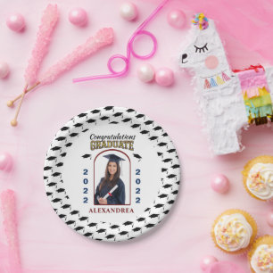Graduate Foto Abschluss Herzlichen Glückwunsch Pappteller