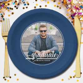 Graduate Foto Bold Script Graduation Party Pappteller