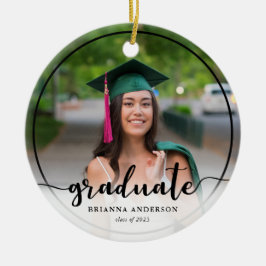 Graduate Foto Calligrafy Black Keramik Keramik Ornament