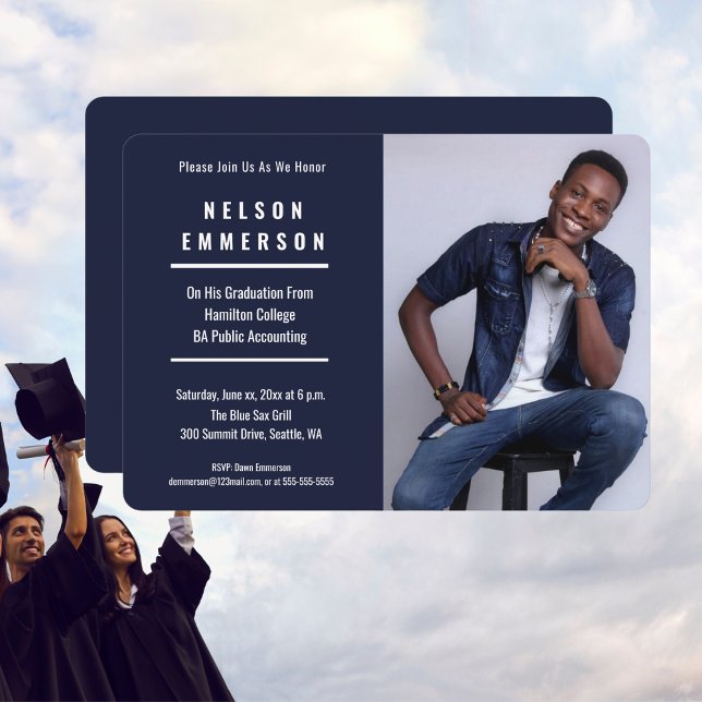 Graduate Foto Celebration Party Einladung (Graduate Photo Celebration Party Invitation)