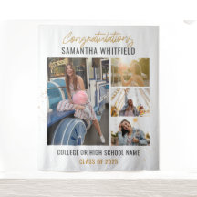 Graduate Foto Collage Moderner Abschluss Hintergru