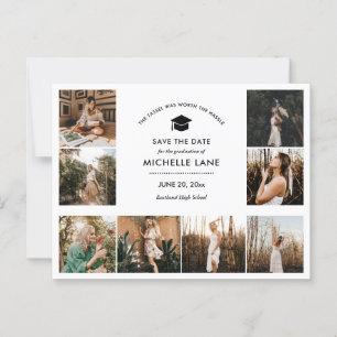 Graduate Foto Collage Save the Date Postkarte