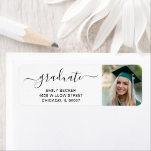 Graduate Foto Elegante Abschluss Rücksendeadresse