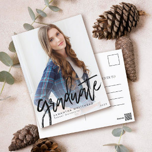 Graduate Foto Modern Announcement Card 2022 Postkarte