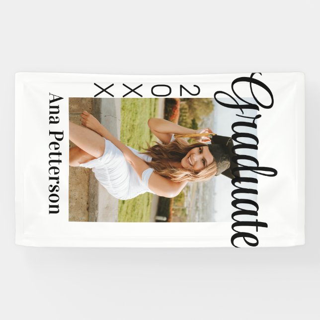 Graduate Foto Moderne Klassik hinzufügen Jahrname  Banner (Horizontal)