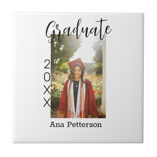 Graduate Foto Moderne Klassik hinzufügen Jahrname  Fliese (Vorderseite)
