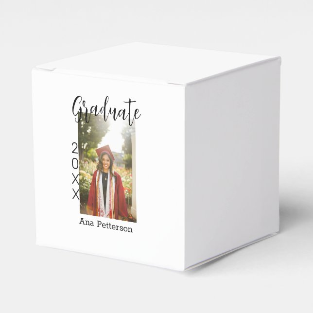 Graduate Foto Moderne Klassik hinzufügen Jahrname  Geschenkschachtel (Vorderseite)